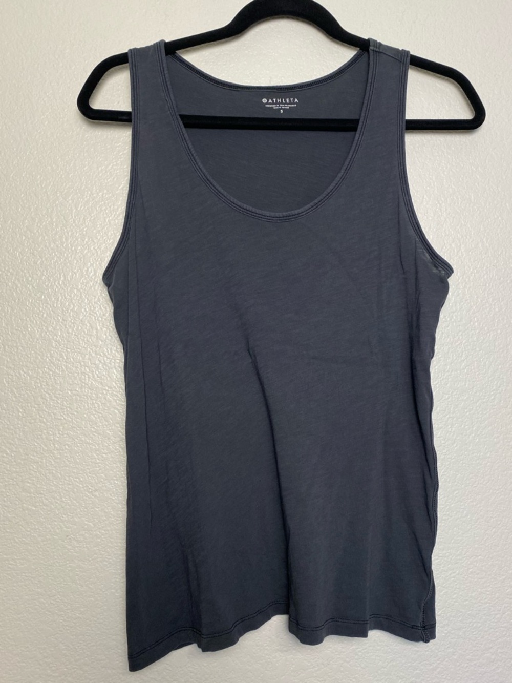 EUC 🩶 Athleta Workout Tank Top – Size S – Gray Sleeveless Activewear Top